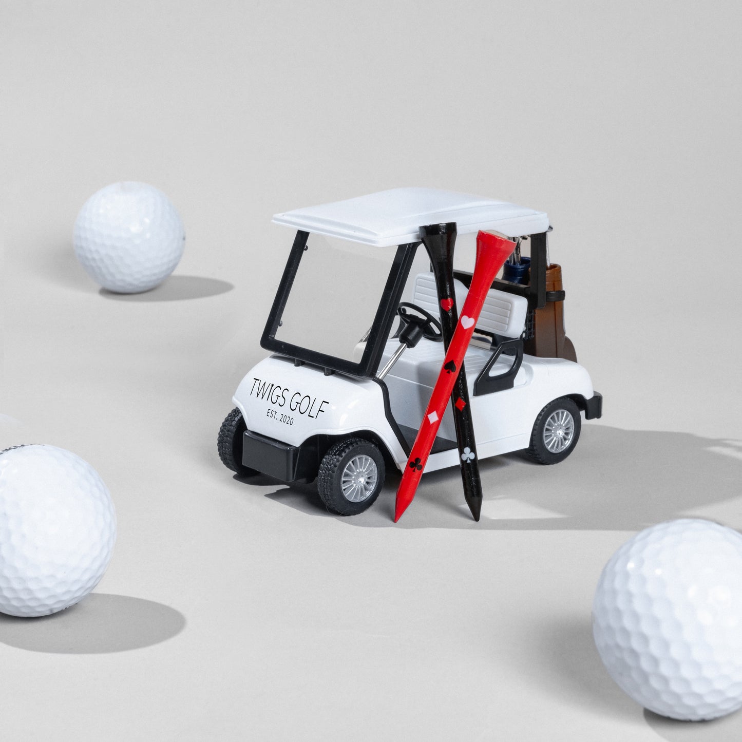 Splitting Aces (Black & Red Golf Tees) 100 Count Collection