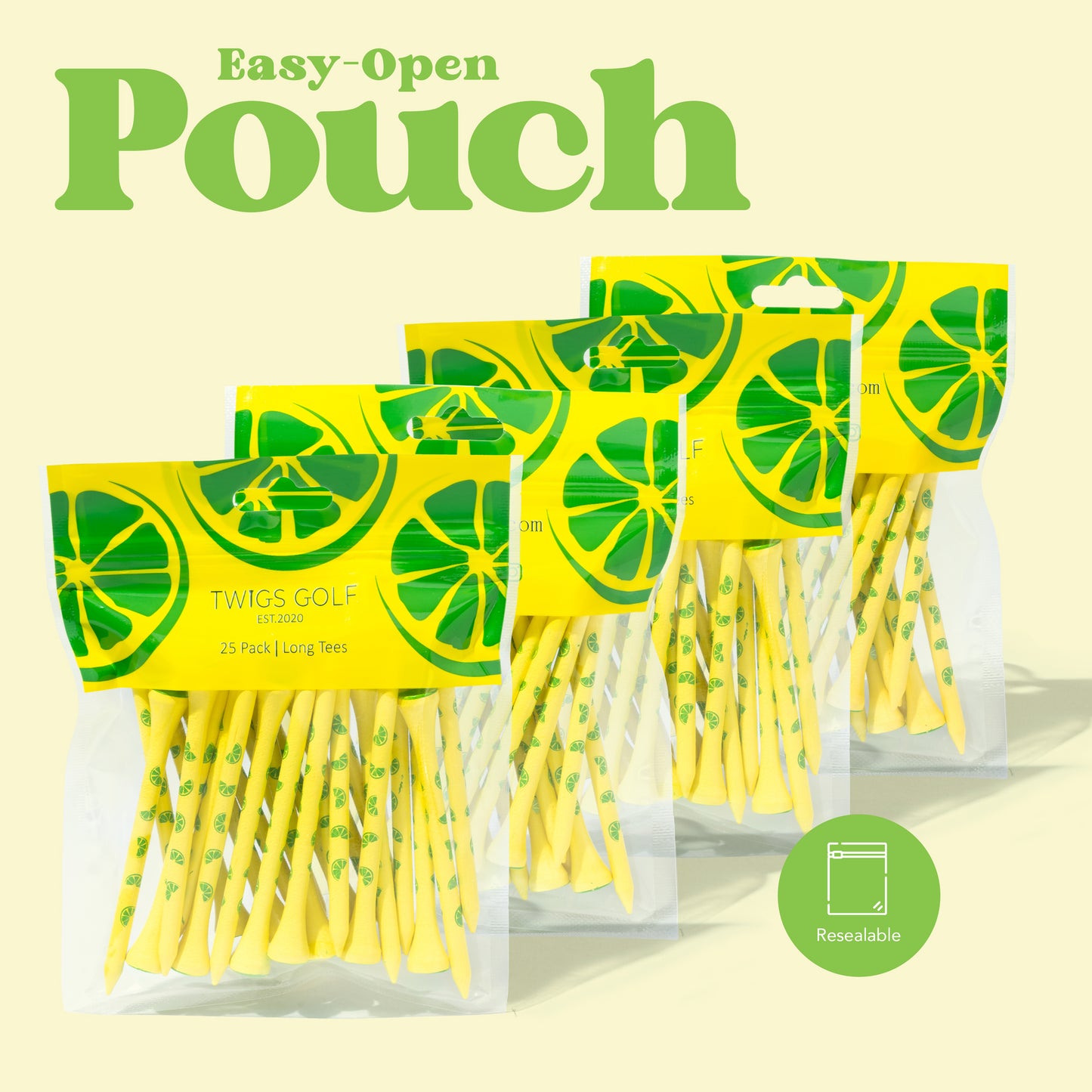 Legendary Lime (Yellow Golf Tee) 100 Count