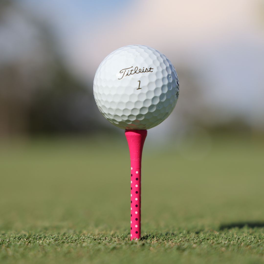 Groovy Polka Dots (Pink Golf Tee) 100 Count