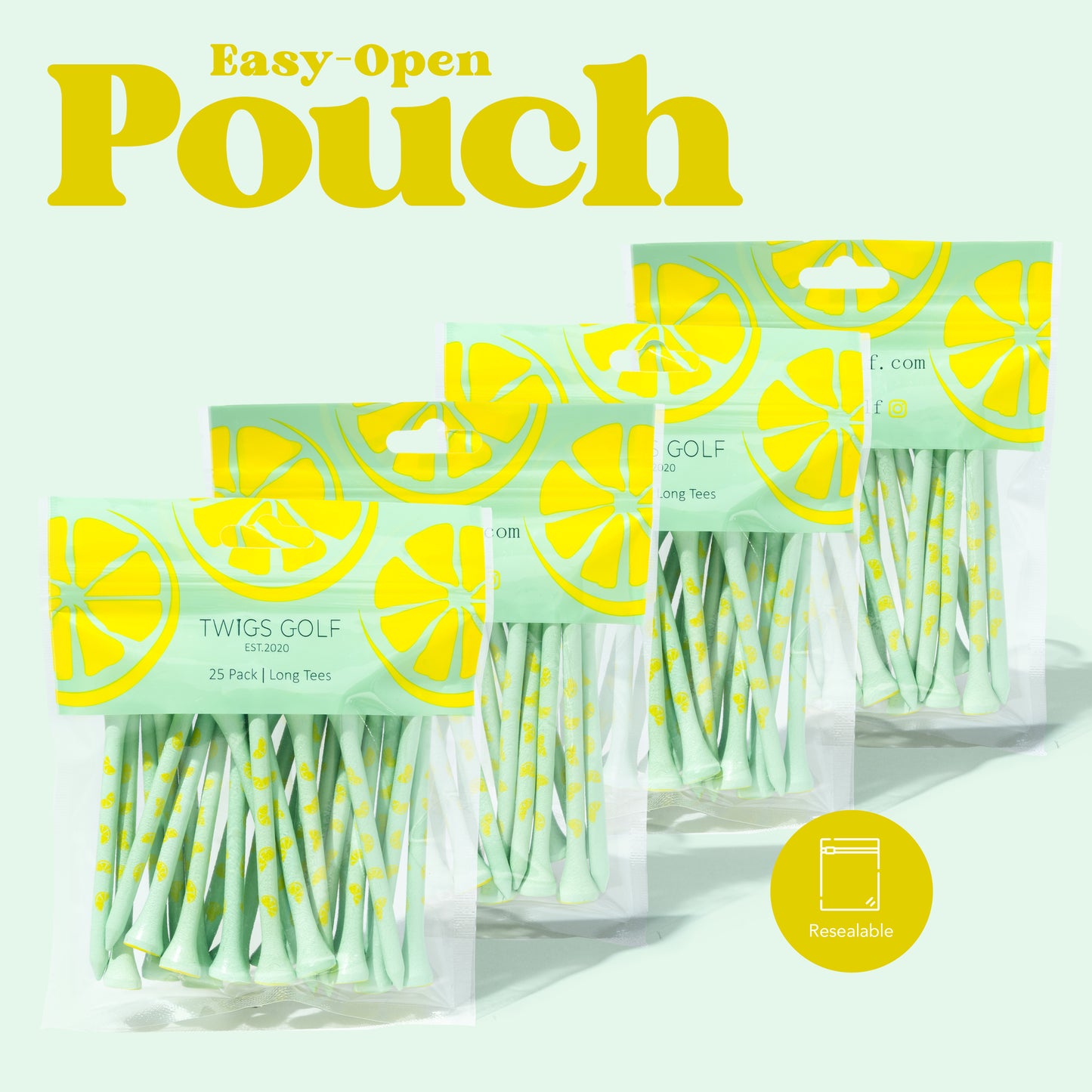 Lively Lemon (Green Golf Tee) 100 Count